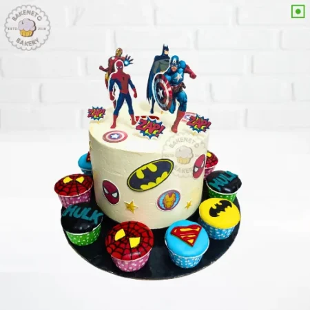 Book Avengers Cup and Cake online and get the same-day cake delivery in Noida, Ghaziabad and Noida Extension by the best bakery and cake shop in noida and Cake delivery Gaur City, Vaishali, vasundhara, indirapuram, Pratap vihar, Siddharth vihar, crossing republic etc.