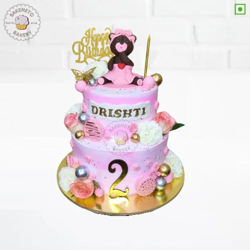 Baby Bear Birthday Cake delivery in Noida, Ghaziabad, Noida Extension and Ashok Nagar Delhi. Bakeneto is most trusted for making customized birthday cakes, Customized wedding cakes, engagement cakes and Anniversary cakes.