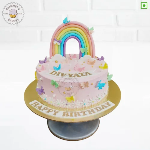 Blissful Rainbow Cake delivery available in Noida by the best cake shop. Same day cake available in just 2 hours in sector-62, sector-63, sector-64, sector-65, sector-66, sector-50, sector-51, sector-52, sector-53, sector-55 Noida.