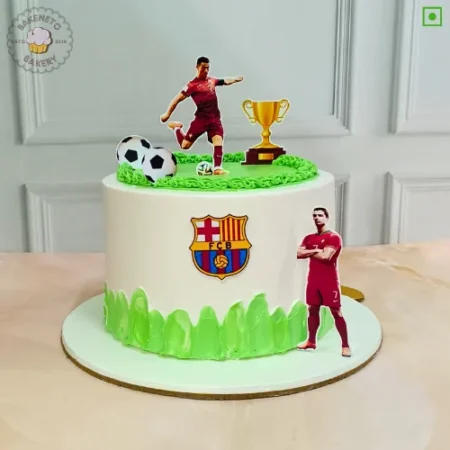 Champion Ronaldo Cake delivery in Indirapuram and Noida by the best cake shop. Same day cake available in just 2 hours in sector-79, sector-78, sector-78, sector-77, sector-76, sector-71, sector-72, sector-73, sector-74, sector-75 Noida, Indirapuram and Vaishali.