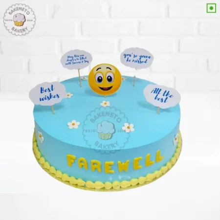 Farewell Bliss Cake delivery available in Noida by the best cake shop. Same day cake available in just 2 hours in sector-62, sector-63, sector-64, sector-65, sector-66, sector-50, sector-51, sector-52, sector-53, sector-55 Noida.