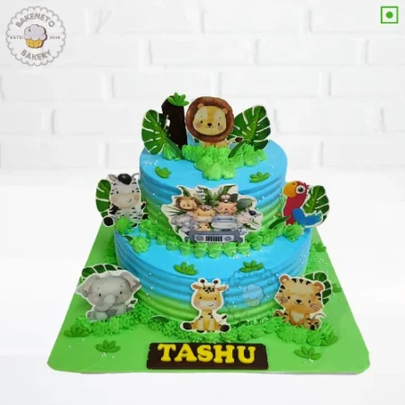 Order Forest Safari Cake online and get the same-day cake delivery in Noida, Ghaziabad and Noida Extension by the best bakery and cake shop in noida, gaur city, Vaishali, vasundhara, indirapuram, Pratap vihar, Siddharth vihar, crossing republic etc.