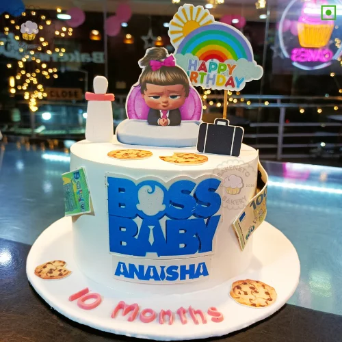 Girl Baby Boss Cake delivery available in Indirapuram, Vaishali Noida by the best cake shop. Same day cake available in just 2 hours in sector-3, sector-4, sector-8, sector-9, sector-10, sector-11, sector-12, sector-15, sector-22, sector-23 Noida.