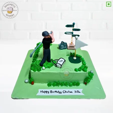 Order this delicious Golf Theme Cake online and get the same-day cake delivery in Noida, Indirapuram, Ghaziabad and Noida Extension by the best bakery and cake shop in noida and Cake delivery Gaur City, Vaishali, Vasundhara, Pratap vihar, Siddharth vihar, Crossing Republic etc.