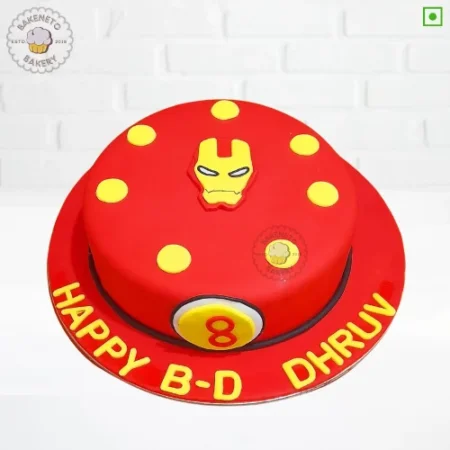 Order this delicious Iron Man Cake online and get the same-day cake delivery in Noida, Indirapuram, Ghaziabad and Noida Extension by the best bakery and cake shop in noida and Cake delivery Gaur City, Vaishali, Vasundhara, Pratap vihar, Siddharth vihar, Crossing Republic etc.