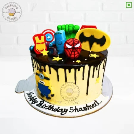 Book Marvel Super Hero Cake online and get the same-day cake delivery in Noida, Ghaziabad and Noida Extension by the best bakery and cake shop in noida and Cake delivery Gaur City, Vaishali, vasundhara, indirapuram, Pratap vihar, Siddharth vihar, crossing republic etc.