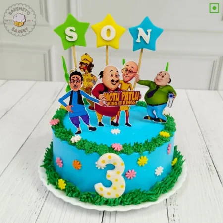 Motu Patlu Cake delivery in Indirapuram and Noida by the best cake shop. Same day cake available in just 2 hours in sector-60, sector-61, sector-62, sector-63, sector-64, sector-66, sector-70, sector-71, sector-72, sector-73 Noida, Indirapuram and Vaishali.