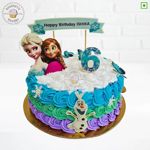 Princess Anna Elsa Cake delivery available in Noida by the best cake shop. Same day cake available in just 2 hours in sector-3, sector-4, sector-8, sector-9, sector-10, sector-11, sector-12, sector-15, sector-22, sector-23 Noida, Indirapuram and Vaishali.