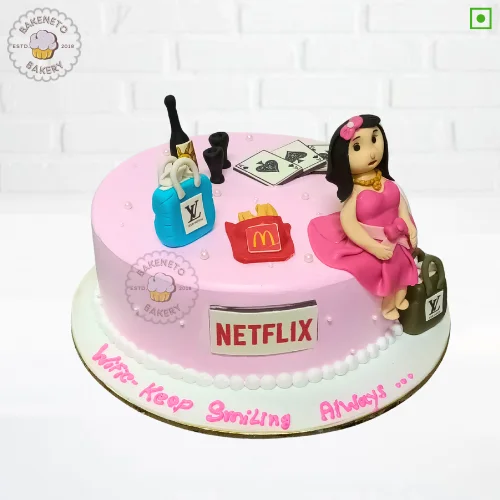 Order Reel Lover Girl Cake from the most trusted cake shop in Noida, Ghaziabad and Noida Extension by the best bakery and cake shop in noida and Cake delivery Gaur City, Vaishali, vasundhara, indirapuram, Pratap vihar, Siddharth vihar, crossing republic etc.