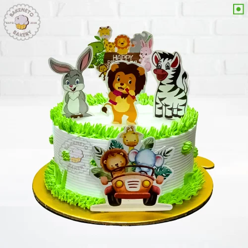 Book Safari Photo Cake online and get the same-day cake delivery in Noida, Ghaziabad and Noida Extension by the best bakery and cake shop in noida and Cake delivery Gaur City, Vaishali, vasundhara, indirapuram, Pratap vihar, Siddharth vihar, crossing republic etc.