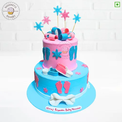 Order this delicious Star Baby Shower Cake online and get the same-day cake delivery in Noida, Indirapuram, Ghaziabad and Noida Extension by the best bakery and cake shop in noida and Cake delivery Gaur City, Vaishali, Vasundhara, Pratap vihar, Siddharth vihar, Crossing Republic etc.