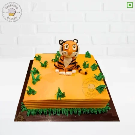 Book Tiger Theme Cake online and get the same-day cake delivery in Noida, Ghaziabad and Noida Extension by the best bakery and cake shop in noida and Cake delivery Gaur City, Vaishali, vasundhara, indirapuram, Pratap vihar, Siddharth vihar, crossing republic etc.