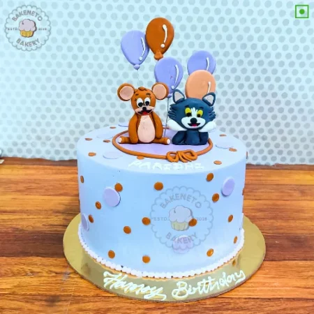 Book Tom and Jerry Cake online and get the same-day cake delivery in Noida, Ghaziabad and Noida Extension by the best bakery and cake shop in noida and Cake delivery Gaur City, Vaishali, vasundhara, indirapuram, Pratap vihar, Siddharth vihar, crossing republic etc.