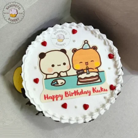 Order this delicious 2 Love Teddy Cake for your kid's birthday party. Get various types of customized cakes in just 2 to 3 hours on the same day. Get 25+ flavors and get free cake delivery in Noida, Ghaziabad, Indirapuram, Vaishali, Vasundhara, Kaushambi and Noida Extension, Gaur City, Eco Village etc.