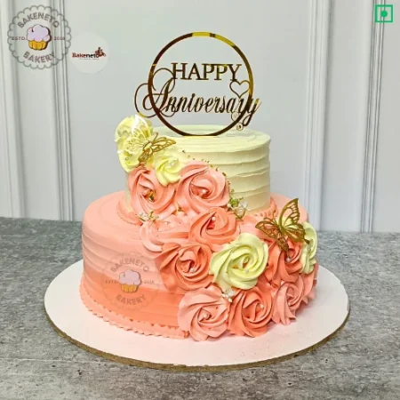 Order this delicious 2 Tier Rosset Floral Cake for your kid's birthday party. Get various types of customized cakes in just 2 to 3 hours on the same day. Get 25+ flavors and get free cake delivery in Noida, Ghaziabad, Indirapuram, Vaishali, Vasundhara, Kaushambi and Noida Extension, Gaur City, Eco Village etc.