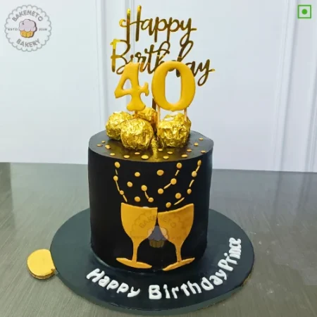 Order 40th Birthday Cake online and get cake delivery in Noida, Ghaziabad and Greater Noida Extension near by areas by the best cake shop. Bakeneto provides online cake delivery service in 30 minutes in Indirapuram, Kaushambi, Vasundhara, Vaishali, Pratap Vihaar, Crossing republic, Noida Extension, Ashok Nagar Delhi, and Noida. Get your cake customized in 2 hours.