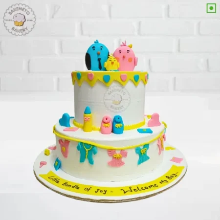 Order Baby Welcome Cake online and get cake delivery in Noida, Ghaziabad and Greater Noida Extension near by areas by the best cake shop. Bakeneto provides online cake delivery service in 30 minutes in Indiraouram, Kaushambi, Vasundhara, Vaishali, Pratap Vihaar, Crossing repiblic, Noida Extension, Ashok Nagar Delhi, and Noida. Get your cake customized in 2 hours.