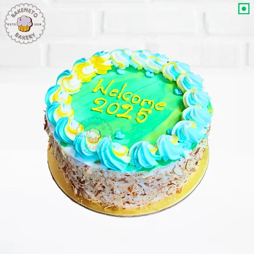 Order this delicious Colorful Almond Cake for your kid's birthday party. Get various types of customized cakes in just 2 to 3 hours on the same day. Get 25+ flavors and get free cake delivery in Noida, Ghaziabad, Indirapuram, Vaishali, Vasundhara, Kaushambi and Noida Extension, Gaur City, Eco Village etc.