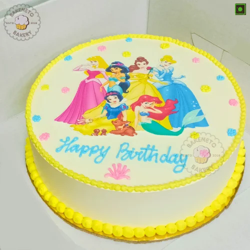 Order Disney Princess Cake for kid's birthday in 30 minutes in Noida. Super fastcake delivery nearby in Noida, Ghaziabad, Noida Extension. Get customized theme cakes in 2 hours in Noida.