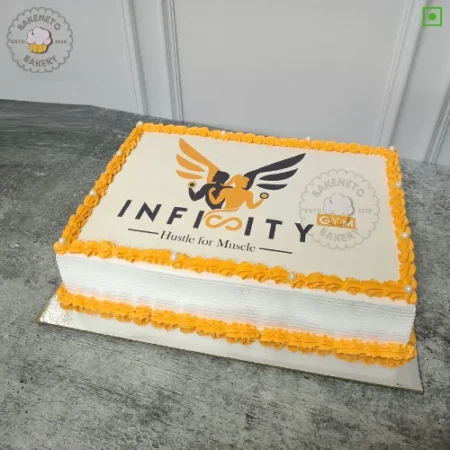 Order Gym Brand Photo Cake for kid's birthday in 30 minutes in Noida. Super fastcake delivery nearby in Noida, Ghaziabad, Noida Extension. Get customized theme cakes in 2 hours in Noida.