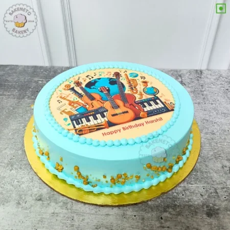 Order Musical Theme Cake online and get cake delivery in Noida, Ghaziabad and Greater Noida Extension near by areas by the best cake shop. Bakeneto provides online cake delivery service in 30 minutes in Indirapuram, Kaushambi, Vasundhara, Vaishali, Pratap Vihaar, Crossing republic, Noida Extension, Ashok Nagar Delhi, and Noida. Get your cake customized in 2 hours.