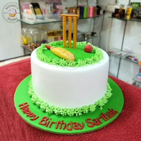 Order Special Cricket Cake online and get cake delivery in Noida, Ghaziabad and Greater Noida Extension near by areas by the best cake shop. Bakeneto provides online cake delivery service in 30 minutes in Indirapuram, Kaushambi, Vasundhara, Vaishali, Pratap Vihaar, Crossing republic, Noida Extension, Ashok Nagar Delhi, and Noida. Get your cake customized in 2 hours