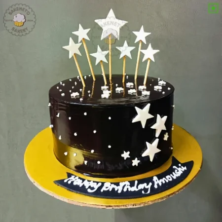 Order Star Chocolate Cake for kid's birthday in 30 minutes in Noida. Super fastcake delivery nearby in Noida, Ghaziabad, Noida Extension. Get customized theme cakes in 2 hours in Noida.