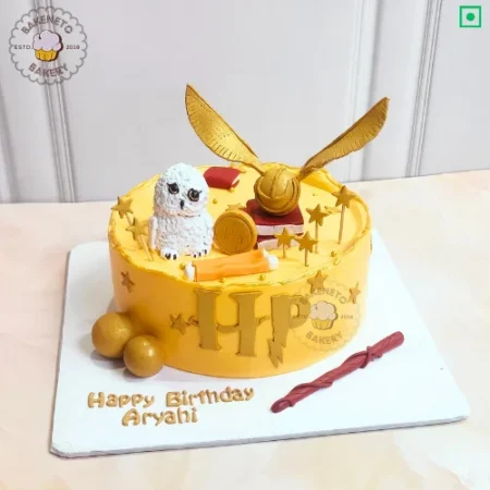 Get this fresh and delicious Wizarding World Cake delivered online. Get various types of customized cakes in just 2 to 3 hours on the same day. Get 25+ flavors and get free cake delivery in Noida, Ghaziabad, Indirapuram, Vaishali, Vasundhara, Kaushambi and Noida Extension, Gaur City, Eco Village etc.