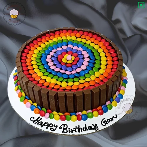 Order a fresh, delicious Gems Bliss Cake online by the best cake shop in Noida, Ghaziaabd and Noida Extension. Bakeneto can make your customize cake in just 2 hours adnd give free home delivery as well. Get 25+ flavors and get free cake delivery in Noida, Ghaziabad, Indirapuram, Vaishali, Vasundhara, Kaushambi and Noida Extension, Gaur City, Eco Village etc.