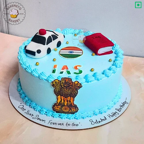 Order fresh and delicious customized IPS Theme Cake online for Birthday. Get various types of customized cakes in just 2 to 3 hours on the same day. Get 25+ flavors and get free cake delivery in Noida, Ghaziabad, Indirapuram, Vaishali, Vasundhara, Kaushambi and Noida Extension, Gaur City, Eco Village etc.