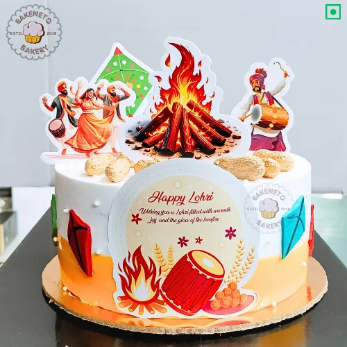 Order fresh and delicious best birthday cake for Lohdi, Lohri Special Cake online. Get various types of customized cakes in just 2 to 3 hours on the same day. Get 25+ flavors and get free cake delivery in Noida, Ghaziabad, Indirapuram, Vaishali, Vasundhara, Kaushambi and Noida Extension, Gaur City, Eco Village etc.