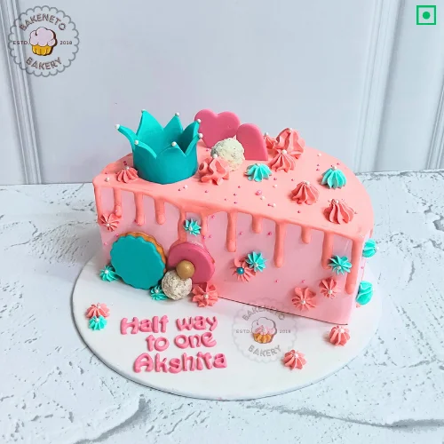 Order fresh, delicious Turning Six Cake online for your kid's half year birthday. Get various types of customized cakes in just 2 to 3 hours on the same day. Get 25+ flavors and get free cake delivery in Noida, Ghaziabad, Indirapuram, Vaishali, Vasundhara, Kaushambi and Noida Extension, Gaur City, Eco Village etc.