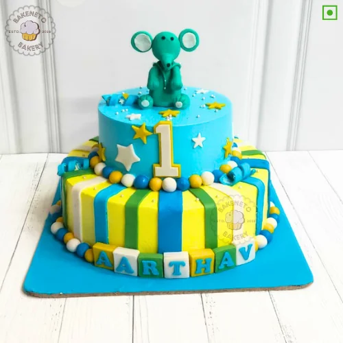 Order yummy, fresh and eggless 1st Year Cake Online by best Cake Shop delivers in Noida, Ghaziabad, Noida Extension and nearby area.