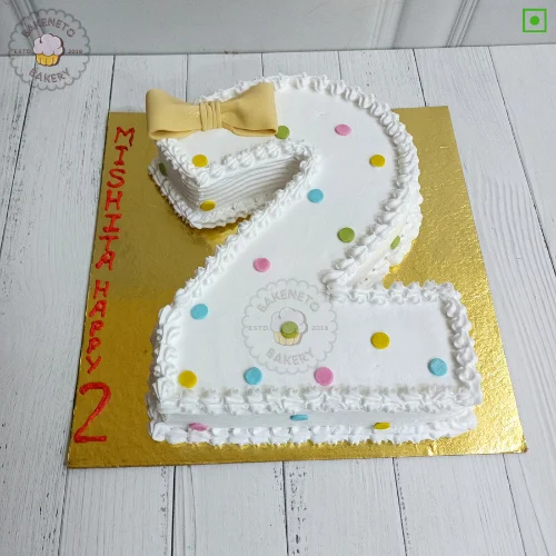 Order fresh and eggless 2 Number Cake Online by best Cake Shop delivers in Noida, Ghaziabad, Noida Extension and nearby area.