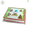 Bring this fresh, yummy and unique 2D Christmas Photo Cake for your birthday or anniversary celebration or any other event. Order fresh cake home delivery online by bakeneto.