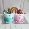 Order fresh and eggless Baby Duo Cake Online by best Cake Shop delivers in Noida, Ghaziabad, Noida Extension and nearby area.