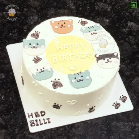 Bring this fresh, yummy and unique Cat Lover Cake for your birthday or anniversary celebration or any other event. Order fresh cake home delivery online by bakeneto.