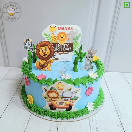 Order fresh and eggless Cute Lion Cake Online by best Cake Shop delivers in Noida, Ghaziabad, Noida Extension and nearby area.