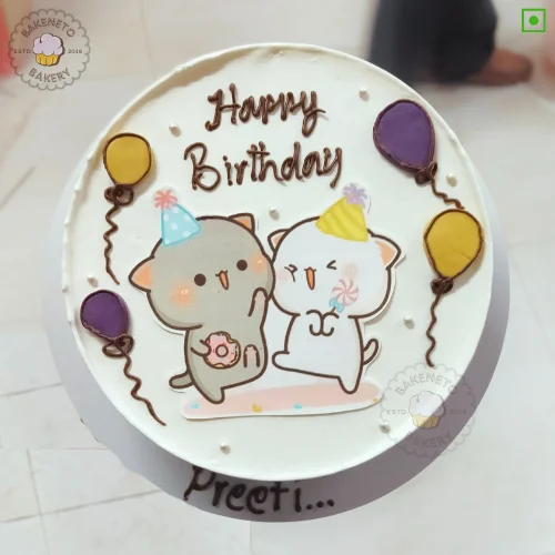 Book this fresh, 100% eggless and premium quality Dudu Bubu Cake by bakeneto via same day quick delivery option. Customize your cake's color and flavor as per your choice by calling us at 7071-634-634..