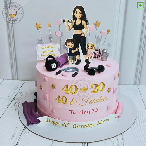 Book this fresh, 100% eggless and premium quality Fitness Lover Girl Cake by bakeneto via same day quick delivery option. Customize your cake's color and flavor as per your choice by calling us at 7071-634-634..