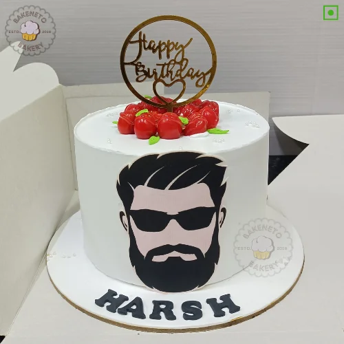 Order fresh and eggless Handsome Hunk Cake Online by best Cake Shop delivers in Noida, Ghaziabad, Noida Extension and nearby area.