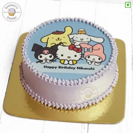 Bring this fresh, yummy and unique Kitty Kuromi Cake for your birthday or anniversary celebration or any other event. Order fresh cake home delivery online by bakeneto.