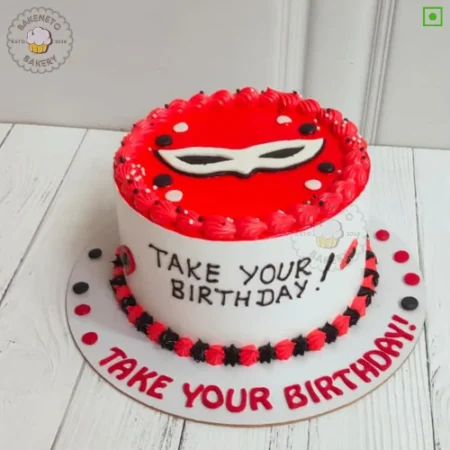 Bring this fresh, yummy and unique Mask Cake for your birthday or anniversary celebration or any other event. Order fresh cake home delivery online by bakeneto.