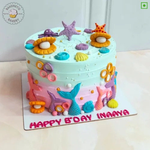 Buy exquisite,fresh and eggless Mermaid Tails Cake Online by best Cake Shop delivers in Noida, Ghaziabad, Noida Extension and nearby area.