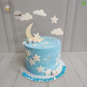 Order fresh and eggless Moon and Cloud Cake Online by best Cake Shop delivers in Noida, Ghaziabad, Noida Extension and nearby area.