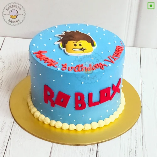 Bring this fresh, yummy and unique Roblox Theme Cake for your birthday or anniversary celebration or any other event. Order fresh cake home delivery online by bakeneto.