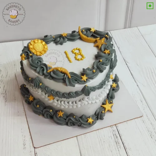 Order yummy, fresh and eggless Royal Heart Cake Online by best Cake Shop delivers in Noida, Ghaziabad, Noida Extension and nearby area.