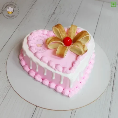 Silk Heart Cake is the simple sober cake for brother's birthday. Vibrant, delicious and fresh cake online by bakeneto in Noida, Ghaziabad and Noida extension