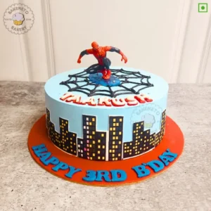 Order fresh and eggless Spidey Toy Cake Online by best Cake Shop delivers in Noida, Ghaziabad, Noida Extension and nearby area.