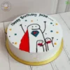 Book this fresh, 100% eggless and premium quality Superman Dad Cake by bakeneto via same day quick delivery option. Customize your cake's color and flavor as per your choice by calling us at 7071-634-634..